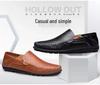 Mocassini da Uomo in Pelle Slip-On per Primavera e Autunno - Scarpe Casual da Guida con Suola Morbida