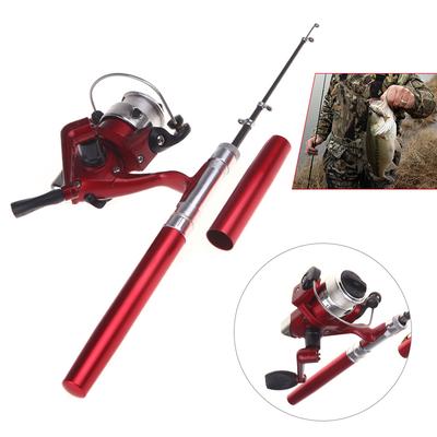 Mini Aluminum Pocket Pen Fishing Rod Pole + Reel