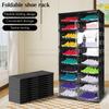 Dustproof Shoe Rack Shelf 10 Tiers Foldable Sneaker Shoes Storage Organizers with Magnetic Clear Door 40 Pairs Capacity Cabinet