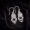 Rare Black Rutile Gemstone 925 Sterling Silver Handmade Jewelry Earrings 1.90" EE-39-23