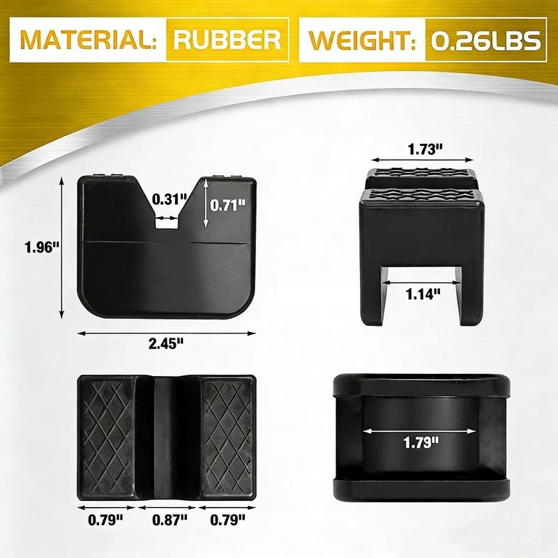 2/1Pcs Floor Jack Pad Rubber Universal Slotted Guard Portable Anti Slip Vehicle Square Accessories Frame Rail Car Repair Adapter