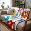 Multicolor Heart Polka Dot Anime Cartoon Flannel Blanket Soft Warm Throw for Bedroom Sofa Car Kids Holiday Gift