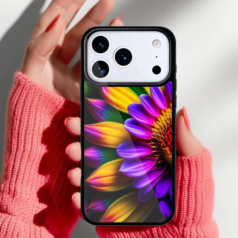 Flower Rainbow Colour Pattern Phone Case for iPhone 17 16 15 14 13 Pro Max Back Cover for 12 11 Pro Coque