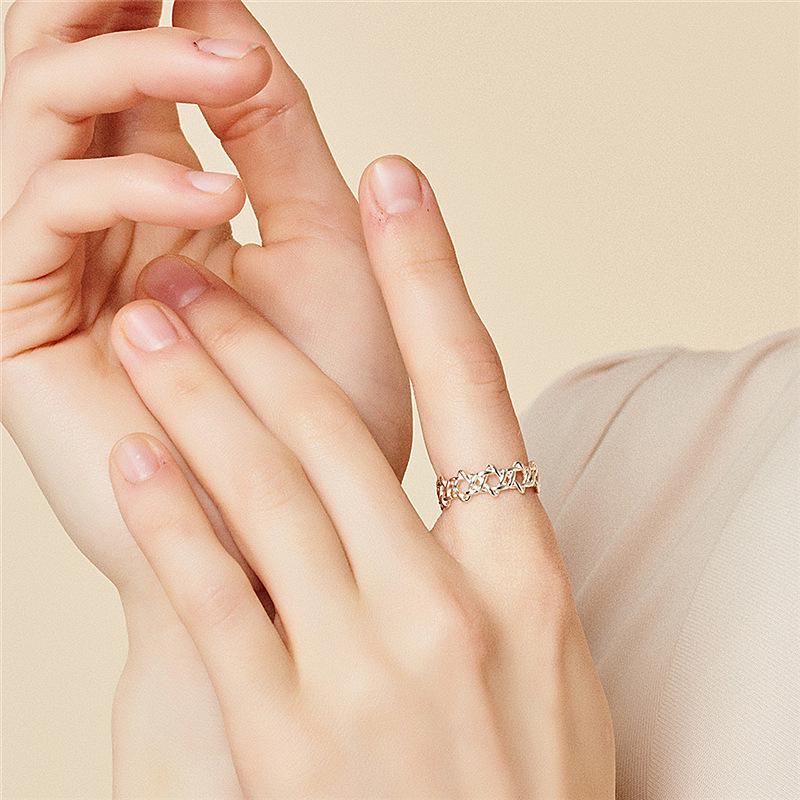 Christmas Gift Hexagram Star Ring - Simple, Cute Woven Ring for Women