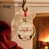 Christmas Decorations for Bedroom Windows 3D Clear Ball Ornament, Holiday Message Keepsake, Acrylic Decorative Hanging Ornaments Festivals Tree