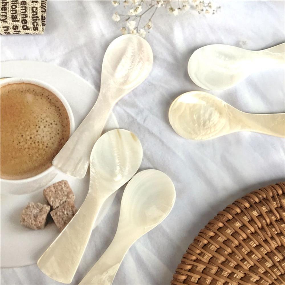 Ice Cream Conch Natural Stirring Tool Teaspoon Caviar Spoons Coffee Scoop