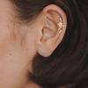 1Pcs Fashion Gold Color Star Ear Clip for Women Exquisite Sparkling Zircon No Piercing Cartilage Ear Cuff Wedding Zircon Gift