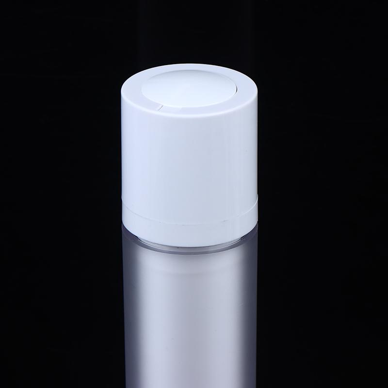 15/30/50Ml Vacuum Pump Bottles Frosted Clear Round Lotion Foundation Jar Rotating Lifting Lid Empty Travel Cosmetic Dispenser