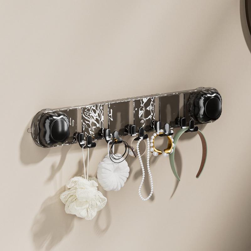 Punch-Free Rotating Suction Cup Bathroom Hook Hanger - Strong Load-Bearing, Seamless Adhesive, Toilet Door/Wall Use