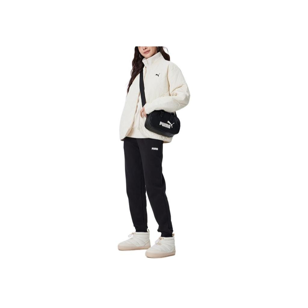 Puma Ess Logo Sweatpants Fl Fashionable Versatile Comfortable Slim Fit Fleece Knit Sports Pants Women Bottoms 693001-01