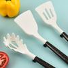 7Pcs Soft Silicone Cooking Spoon And Spatula Set Kitchen Tool With Ergonomic Handles For Nonstick Cookware