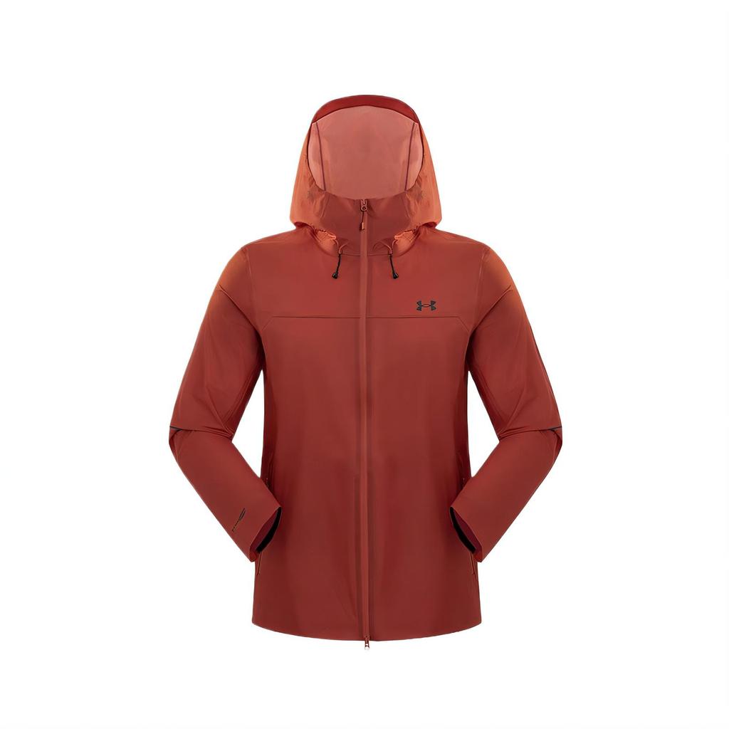 Under Armour Stylish Simple Beautiful Trendy Waterproof Windproof Breathable Jacket Men Jacket Sand-Red 15214201-0124