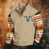 Men's Western Hooded Sweatshirt Long Sleeve Pattern Print Pullover