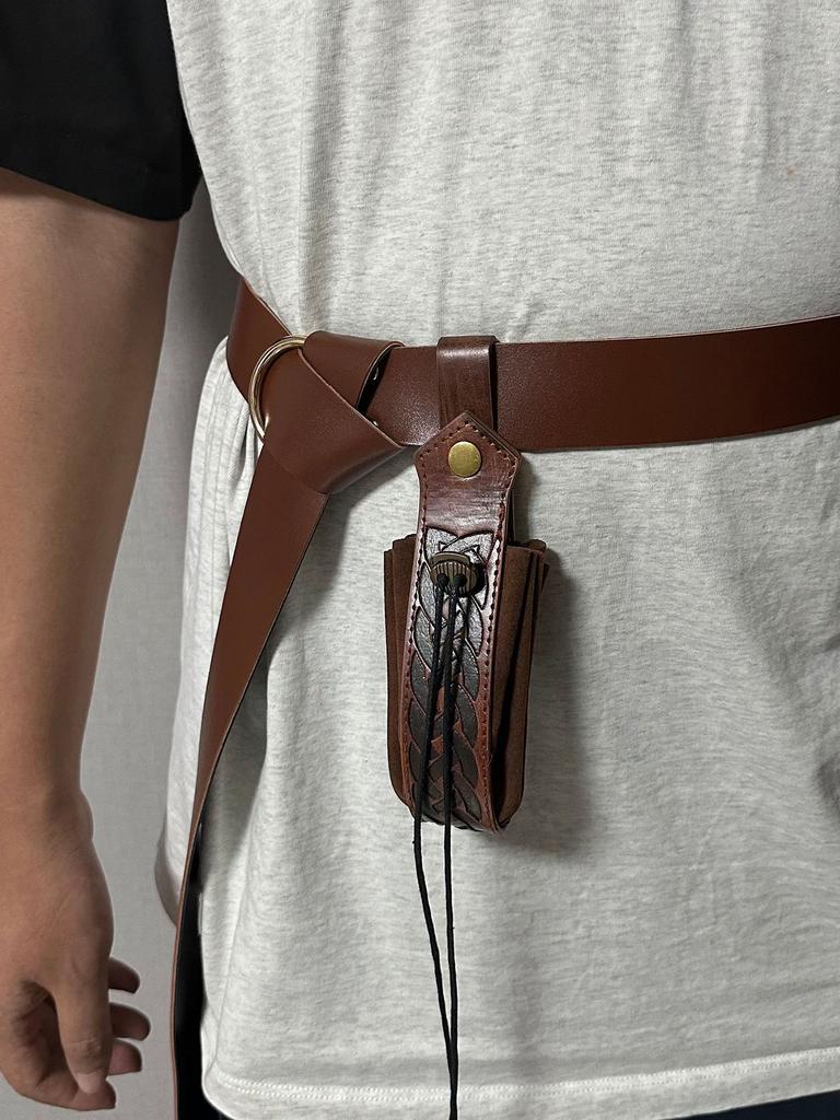 Medieval Retro Embossed Sword Belt Pouch Viking Style Arm Guards Knight Costume Cosplay Anime Accessories