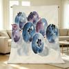 Soft Flannel Blanket Non-Pilling Watercolor Style, Warm Cozy Home Blanket, All Seasons, Holiday Decor (Halloween & Christmas)