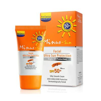Facial Ultra Sun Protection, Triple UV Protection, SPF50+ PA+++ Broad Spectrum (Ivory), Dermatologically Tested, 15 G. - Skin Care