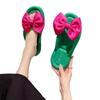EVA Thick Sole Flip-Flops with Cute Bow - Girls' Height-Increasing Summer Beach Sandals