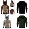 Luxuriöser Herren Weihnachts-Hoodie Pullover mit flauschigem Rentier-Design