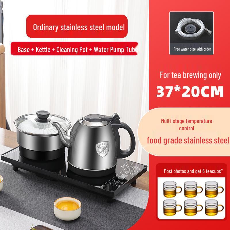 Electric Heating Kettle with Integrated Tea Brewing and Automatic Water Filling Table Set