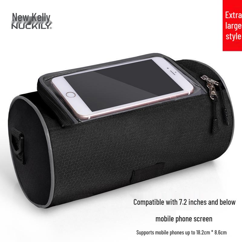 

Bicycle & Scooter Water-Repellent Handlebar Bag for Front Storage 4.5L чёрный