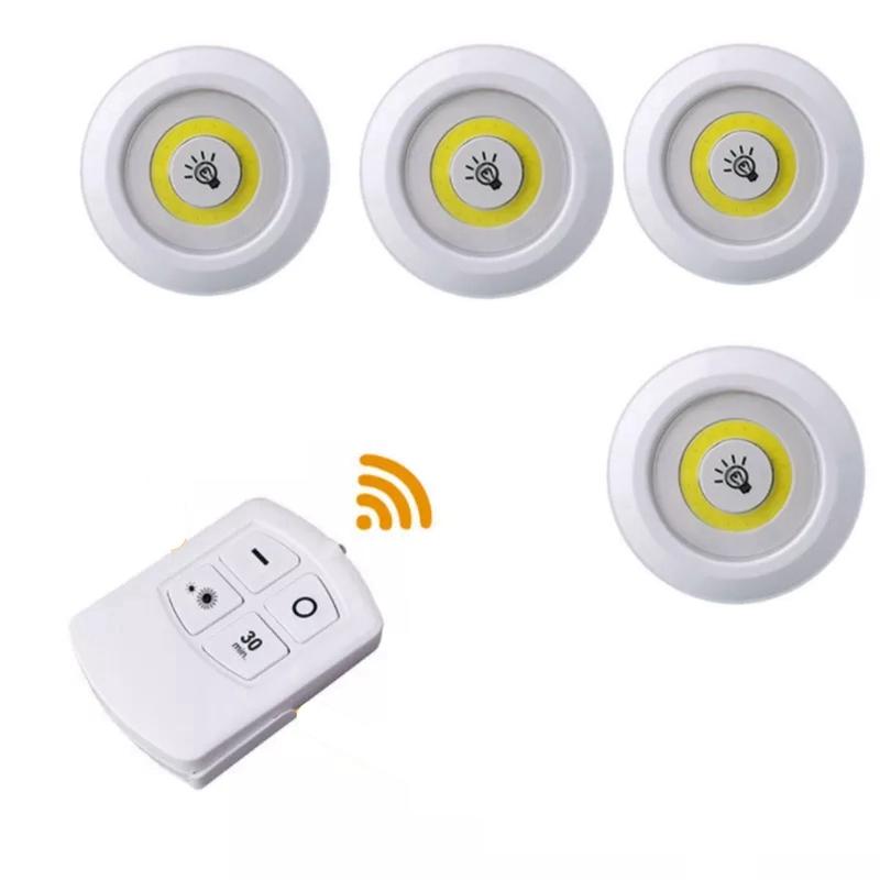 Under COB Cabinet Light LED Wireless Remote Control Dimming Wardrobe Night Lamp Home Kitchen Bedroom Bedside Lamps