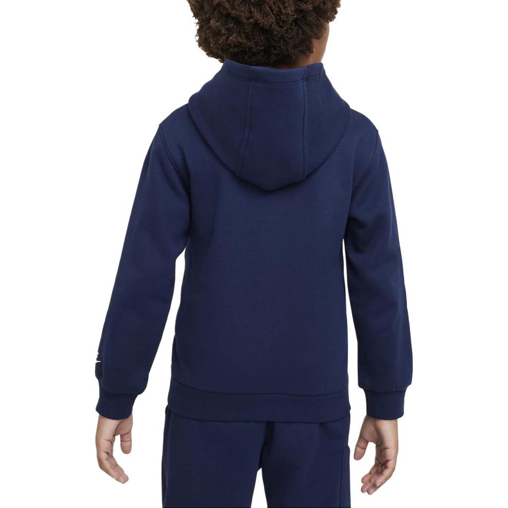 Nike Sweatshirt Sportswear Powder Play Soft Fleece Lined Pullover Hooded Dark Navy Blue Children Aged 3 7 Years Old Kids' HQ7944-410