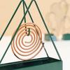 1/2 stk Trekant Røkelsesspiralholder med Askeoppsamlingsbrett Avskrekkende Spiral Røkelse Hengerstativ Bærbar Røkelsesbrenner Dekorasjon