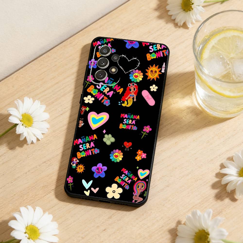 Vibrant Spring Charm M-Manana Sera Bonito Phone Case For Samsung S25,S24,S21,S22,S23,S30,Ultra,S20,Plus,Soft Black Shell