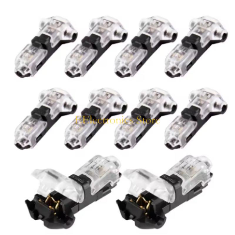 B03C 10Pcs Low Voltages Wire Connectors Solderless No Wire Stripping 2 Way 1 Pin Small Gauge Wire Connectors Easy Connection