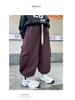 Pantalon de survêtement en velours tendance à jambes larges pour garçons: Style de rue Automne/Hiver 2025 pour les grands enfants