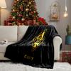 Kairat Golden Emblem Design Throws Blanket Flannel Blankets Plush for Couch Bed Gifts for Men Women Travel picnic blanket Christmas fan gifts