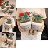 Plush Rose Flower Pot Plant Decor With Soft Pp Cotton For Living Room Ornament