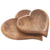 Wooden Snack Plate for Serving Appetizers Heart 20x21 cm Mango