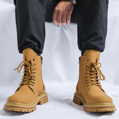 Mode Herrenstiefel mit dicker Sohle Modischer minimalistischer Stil Outdoor-Freizeit Geschäftsparty Täglich Büro Herbst und Winter Jugendschuhe