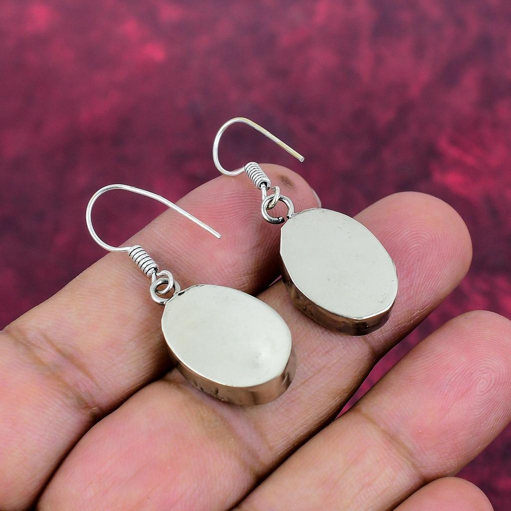 Turquoise, Lapis Lazuli & Coral Earrings, 925 Solid Sterling Silver Gemstone Jewelry, Handmade Earrings, For Thanksgiving