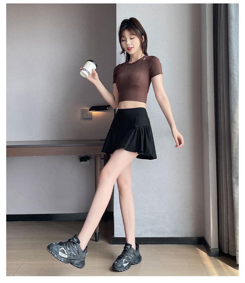 2024 Women's Quick-Dry Tennis/Badminton Sportswear Set - Summer Shirt with Fashion Running Yoga Skirt