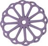 Iwachu Kettle Nambu 53527 Base, Chrysanthemum, Small, Lavender, 17.5cm, Ironware,