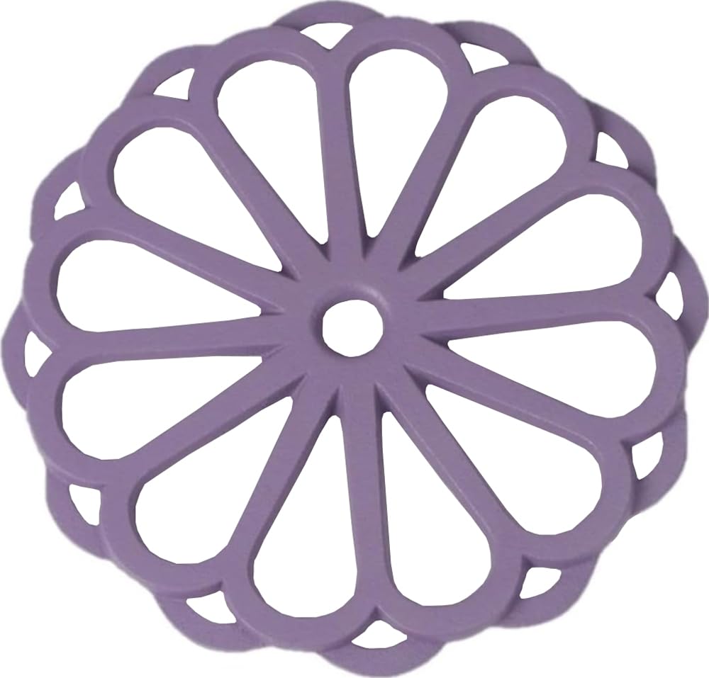 Iwachu Iwachu Kettle Nambu 53527 Base, Chrysanthemum, Small, Lavender, 17.5cm, Ironware,