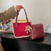 New Year's Bag, Winter New Lamb Wool Handbag, Versatile Large-capacity Mother and Child Bag, Christmas Plush Handbag.
