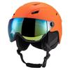 Unisex Ski Helmet With Integrated Goggle Sleeve Warm Impact-Resistant Outdoor Snow Sports Gear Adults