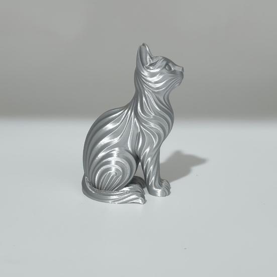3D Printed Cat Figurines, Modern Artistic Cat Ornaments for Cat Lovers, Artistic Cat Sculpture with Stable Base for Home Entryway