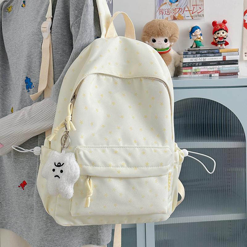 Star Print Backpack Student Schoolbag Large Capacity Women's Backpack