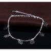 Korean Version Imitation Bracelet Foot Jewelry Women's Fashion Summer Single-layer Four-leaf Clover Anklet Retro Gift Jewelry