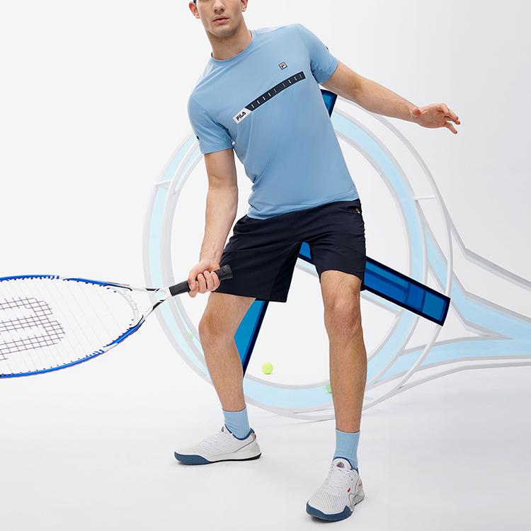 New FILA Athletics T Shirt Men's Twilight Blue A11M223106FLB