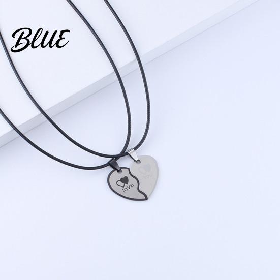 Romantic Heart Necklace Pair 1 Couple Matching Necklaces Pendant Love