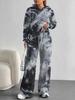 Camouflage European and American Autumn and Winter Casual Long-sleeved Suit Women's Hooded Sweater Trousers Two-piece Set