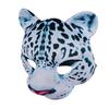 Half Face Snow Leopard Animal Mask Halloween Easter Mardi Gras Costume Party Masquerade