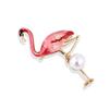 Spille Spilla Smaltate Flamingo Carine Unisex Donna e Uomo Spilla Uccello Animale Broche