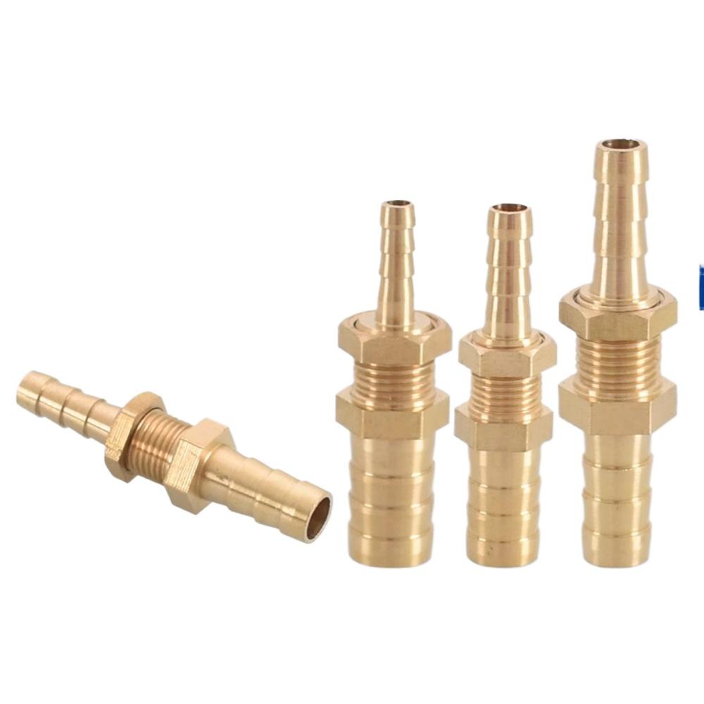 Reducer 3 4 5 6 8 10 Mm Hose Barb Brass Nickel Plated Brass Bulkhead Pipe Fitting Connector