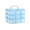 18 Grids Plastic Adjustable Storage Case Box  3 Layer Beads Jewelry Container